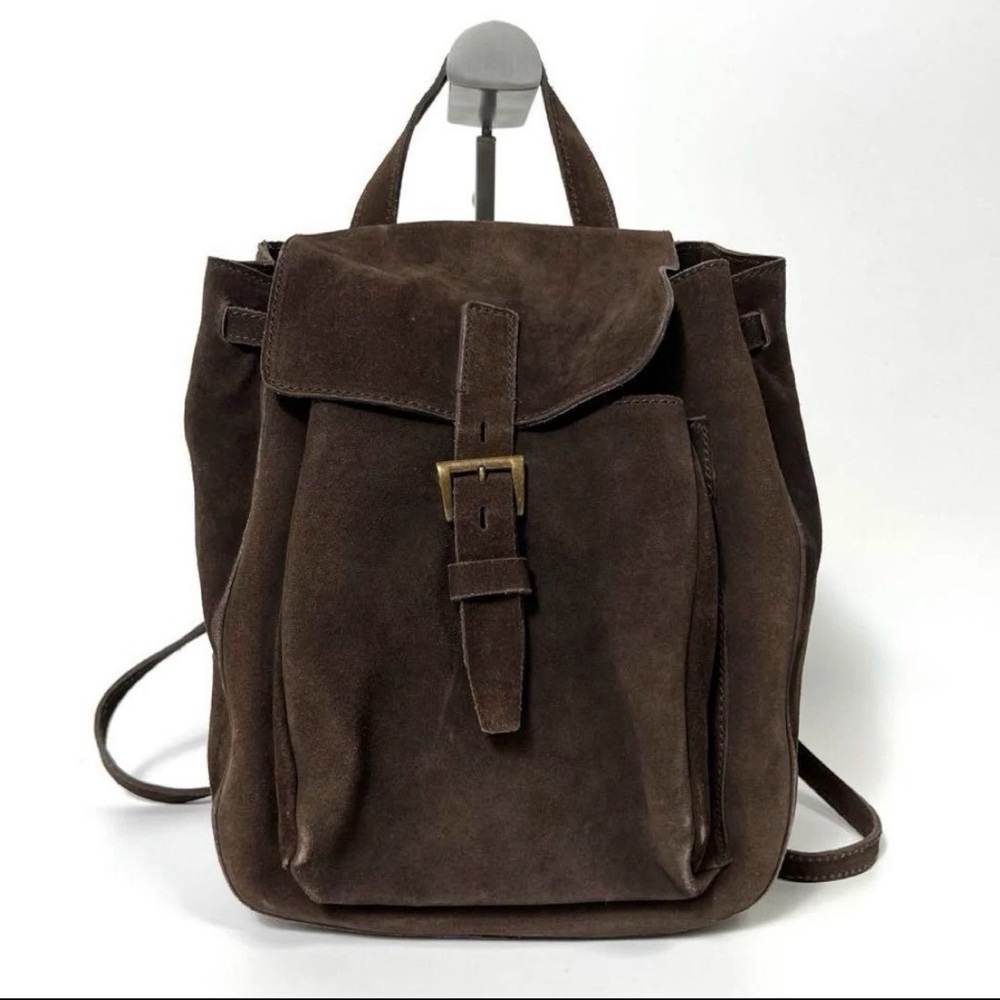 Authentic 80s/90s Rare PRADA Brown Suede Backpack